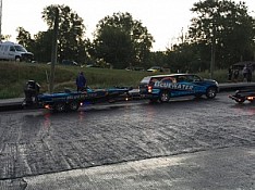 Cliff Prince's truck and boat at launch